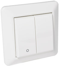 Bryter 2-1-pol innfelt hvit - Elko